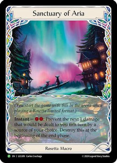 Sanctuary of Aria (Extended Art) - LGS309 (LGS309) [Flesh and Blood: Promo Cards] Cold Foil - Deck Out Gaming