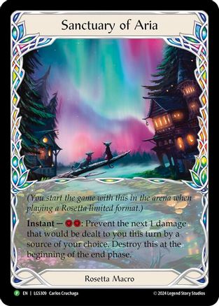 Sanctuary of Aria (Extended Art) - LGS309 (LGS309) [Flesh and Blood: Promo Cards] Cold Foil - Deck Out Gaming