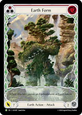 Earth Form (Red) - LGS307 (LGS307) [Flesh and Blood: Promo Cards] Rainbow Foil - Deck Out Gaming