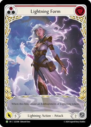 Lightning Form (Red) - LGS308 (LGS308) [Flesh and Blood: Promo Cards] Rainbow Foil - Deck Out Gaming