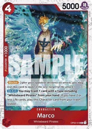 Marco (Jolly Roger Foil) (OP02-018) [Premium Booster -The Best-] Foil - Deck Out Gaming