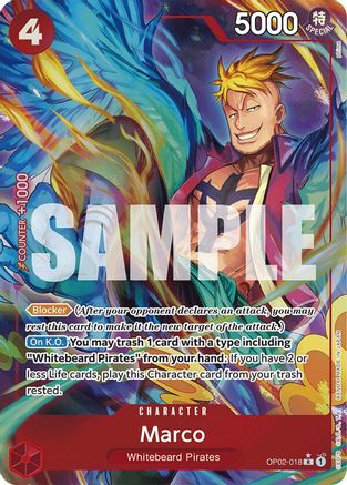Marco (Alternate Art) (OP02-018) [Premium Booster -The Best-] Foil - Deck Out Gaming