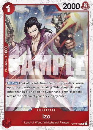 Izo (OP03-003) (Jolly Roger Foil) (OP03-003) [Premium Booster -The Best-] Foil - Deck Out Gaming
