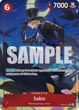 Sabo (OP05-007) (Alternate Art) (OP05-007) [Premium Booster -The Best-] Foil - Deck Out Gaming