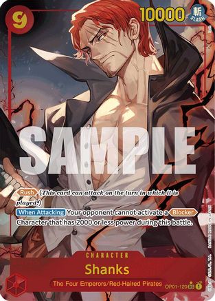 Shanks (OP01-120) (Alternate Art) (OP01-120) [Premium Booster -The Best-] Foil - Deck Out Gaming