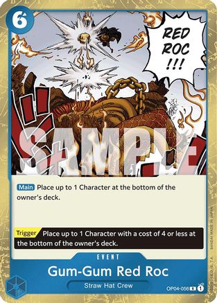 Gum-Gum Red Roc (Jolly Roger Foil) (OP04-056) [Premium Booster -The Best-] Foil - Deck Out Gaming