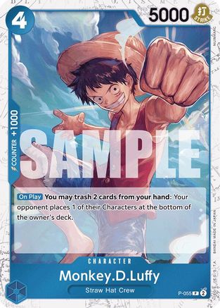 Monkey.D.Luffy (P-055) (Jolly Roger Foil) (P-055) [Premium Booster -The Best-] Foil - Deck Out Gaming