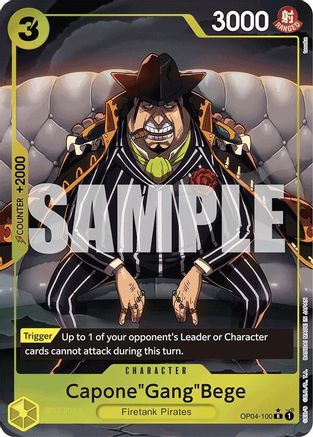 Capone"Gang"Bege (OP04-100) (Alternate Art) (OP04-100) [Premium Booster -The Best-] Foil - Deck Out Gaming