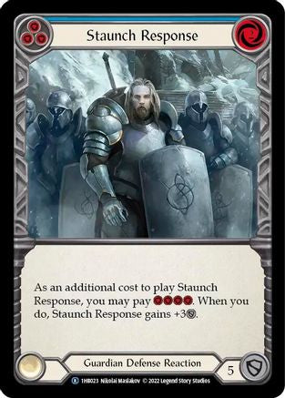 Staunch Response (Blue) (1HB023) [Historic Pack 1 Blitz Deck: Bravo] - Deck Out Gaming