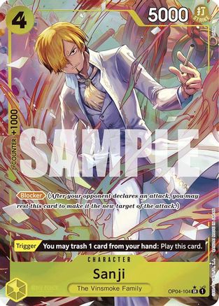 Sanji (OP04-104) (Alternate Art) (OP04-104) [Premium Booster -The Best-] Foil - Deck Out Gaming