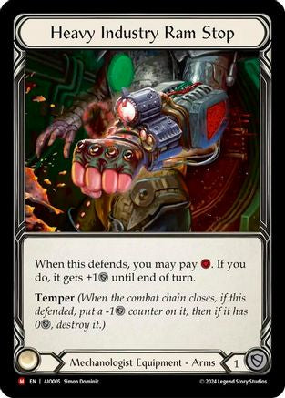 Heavy Industry Ram Stop (AIO005) [Armory Deck: Dash] Rainbow Foil - Deck Out Gaming