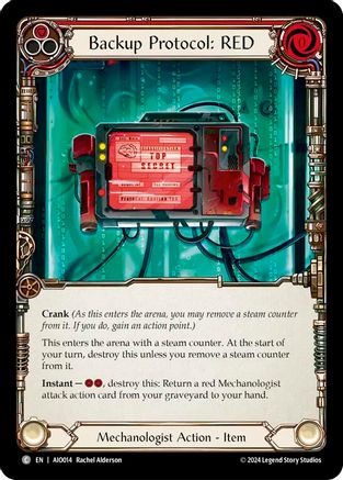 Backup Protocol: RED (Red) (AIO014) [Armory Deck: Dash] - Deck Out Gaming