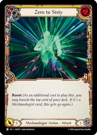 Zero to Sixty (Yellow) (AIO018) [Armory Deck: Dash] - Deck Out Gaming