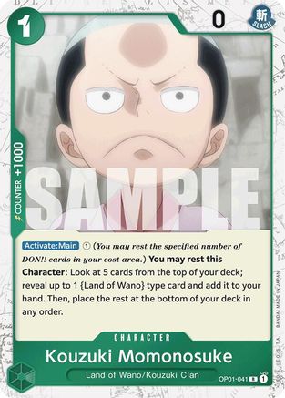 Kouzuki Momonosuke (Jolly Roger Foil) (OP01-041) [Premium Booster -The Best-] Foil - Deck Out Gaming