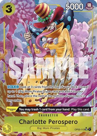 Charlotte Perospero (Alternate Art) (OP03-113) [Premium Booster -The Best-] Foil - Deck Out Gaming