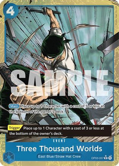 Three Thousand Worlds (Alternate Art) (OP03-057) [Premium Booster -The Best-] Foil - Deck Out Gaming