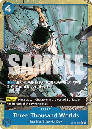 Three Thousand Worlds (Alternate Art) (OP03-057) [Premium Booster -The Best-] Foil - Deck Out Gaming