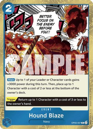 Hound Blaze (Jolly Roger Foil) (OP05-057) [Premium Booster -The Best-] Foil - Deck Out Gaming