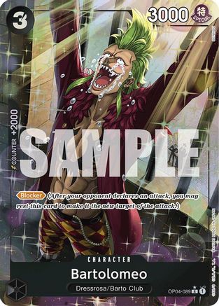 Bartolomeo (OP04-089) (Alternate Art) (OP04-089) [Premium Booster -The Best-] Foil - Deck Out Gaming