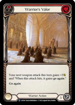 Warrior's Valor (Red) (1HT014) [Historic Pack 1 Blitz Deck: Dorinthea] - Deck Out Gaming