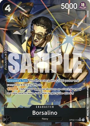 Borsalino (Alternate Art) (OP02-114) [Premium Booster -The Best-] Foil - Deck Out Gaming