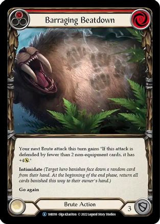 Barraging Beatdown (Red) (1HR016) [Historic Pack 1 Blitz Deck: Rhinar] - Deck Out Gaming