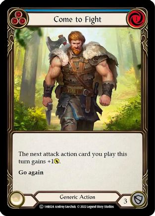 Come to Fight (Blue) (1HR024) [Historic Pack 1 Blitz Deck: Rhinar] - Deck Out Gaming