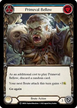Primeval Bellow (Blue) (1HR026) [Historic Pack 1 Blitz Deck: Rhinar] - Deck Out Gaming