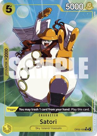 Satori (Alternate Art) (OP05-105) [Premium Booster -The Best-] Foil - Deck Out Gaming