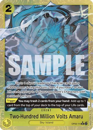 Two-Hundred Million Volts Amaru (Alternate Art) (OP05-115) [Premium Booster -The Best-] Foil - Deck Out Gaming