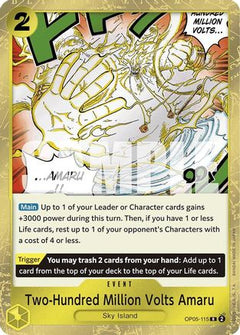 Two-Hundred Million Volts Amaru (Jolly Roger Foil) (OP05-115) [Premium Booster -The Best-] Foil - Deck Out Gaming