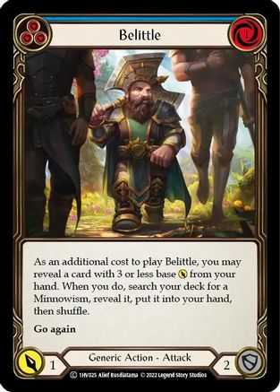 Belittle (Blue) (1HV025) [Historic Pack 1 Blitz Deck: Viserai] - Deck Out Gaming
