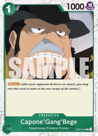 Capone"Gang"Bege (ST02-004) (Jolly Roger Foil) (ST02-004) [Premium Booster -The Best-] Foil - Deck Out Gaming
