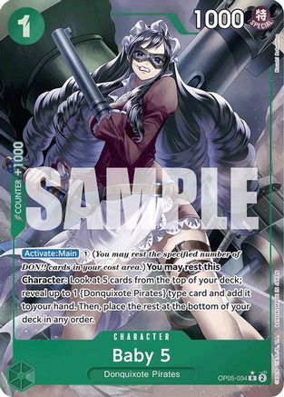 Baby 5 (OP05-034) (Full Art) (OP05-034) [Premium Booster -The Best-] Foil - Deck Out Gaming