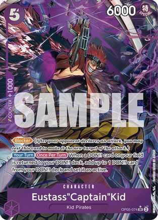 Eustass"Captain"Kid (OP05-074) (Alternate Art) (OP05-074) [Premium Booster -The Best-] Foil - Deck Out Gaming