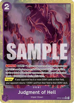 Judgment of Hell (Alternate Art) (OP02-089) [Premium Booster -The Best-] Foil - Deck Out Gaming