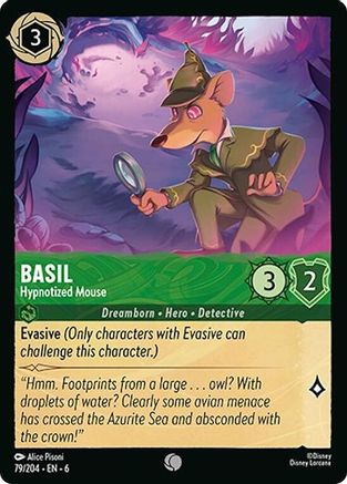 Basil - Hypnotized Mouse (79/204) [Azurite Sea] Cold Foil - Deck Out Gaming