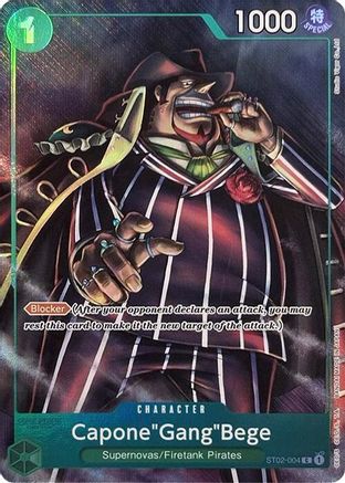 Capone"Gang"Bege (Premium Card Collection -Best Selection Vol. 2-) (ST02-004) [One Piece Promotion Cards] Foil - Deck Out Gaming
