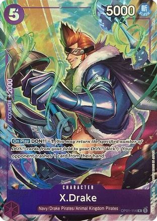 X.Drake (Premium Card Collection -Best Selection Vol. 2-) (OP01-114) [One Piece Promotion Cards] Foil - Deck Out Gaming