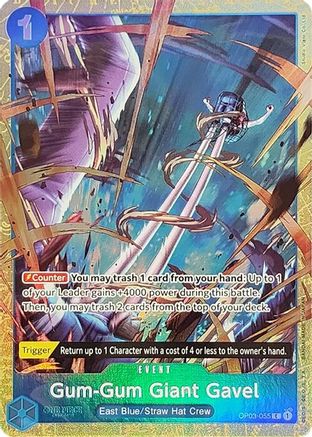 Gum-Gum Giant Gavel (Premium Card Collection -Best Selection Vol. 2-) (OP03-055) [One Piece Promotion Cards] Foil - Deck Out Gaming