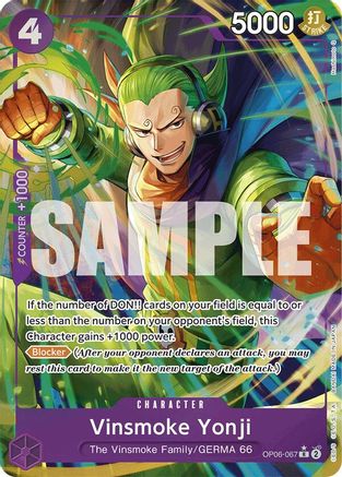 Vinsmoke Yonji (OP06-067) (Alternate Art) (OP06-067) [Premium Booster -The Best-] Foil - Deck Out Gaming