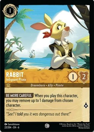 Rabbit - Indignant Pirate (22/204) [Azurite Sea] - Deck Out Gaming