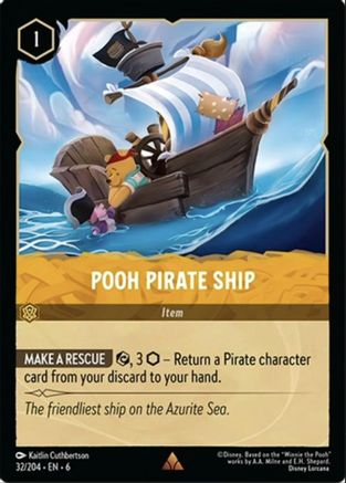 Pooh Pirate Ship (32/204) [Azurite Sea] Cold Foil - Deck Out Gaming