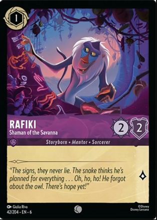 Rafiki - Shaman of the Savanna (42/204) [Azurite Sea] - Deck Out Gaming