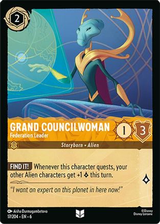 Grand Councilwoman - Federation Leader (17/204) [Azurite Sea] Cold Foil - Deck Out Gaming