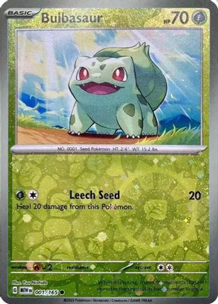 Bulbasaur - 001/165 (Reverse Cosmos Holo) (Costco Exclusive) (1) [Miscellaneous Cards & Products] Holofoil - Deck Out Gaming