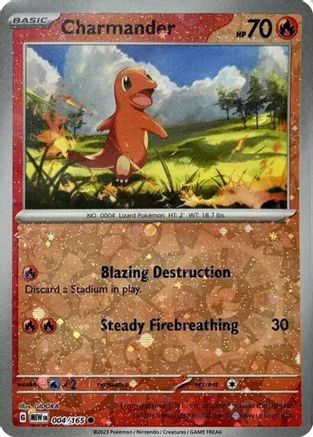 Charmander - 004/165 (Reverse Cosmos Holo) (Costco Exclusive) (4) [Miscellaneous Cards & Products] Holofoil - Deck Out Gaming