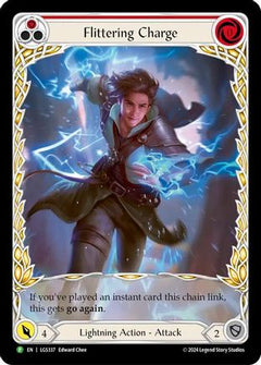 Flittering Charge (Red) (Extended Art) (LGS337) [Flesh and Blood: Promo Cards] Rainbow Foil - Deck Out Gaming