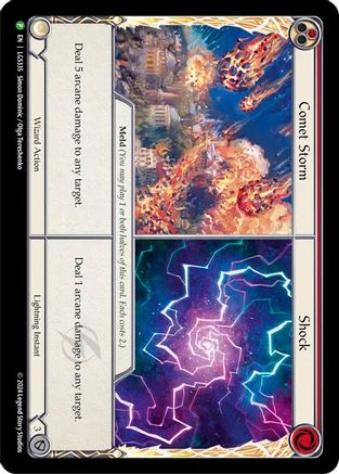 Comet Storm // Shock (LGS335) [Flesh and Blood: Promo Cards] Cold Foil - Deck Out Gaming