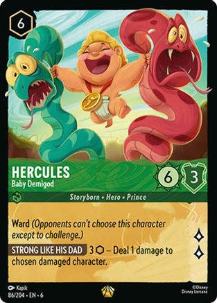 Hercules - Baby Demigod (86/204) [Azurite Sea] - Deck Out Gaming